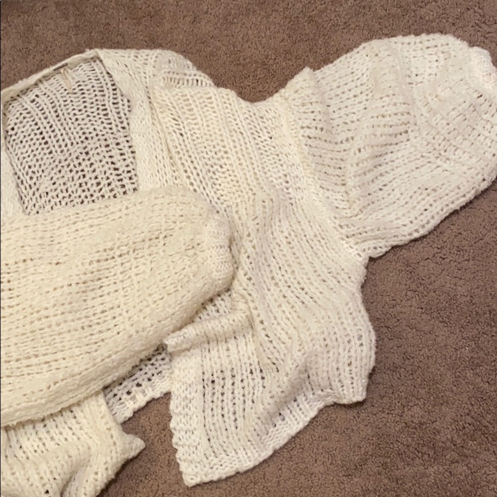 Free people bell sleeve knit cardigan